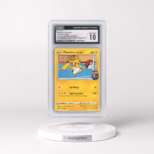 2020 Futsal Collection #001/005 Pikachu on the Ball - FA Pokémon Youth Futsal Programme (CGC 10 GEM