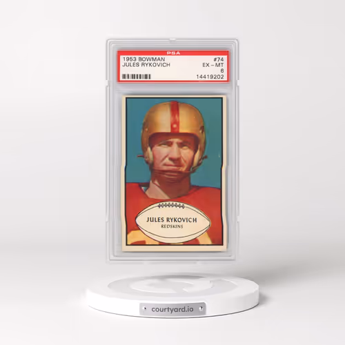 1953 Bowman #74 Jules Rykovich (PSA 6 EX-MT)