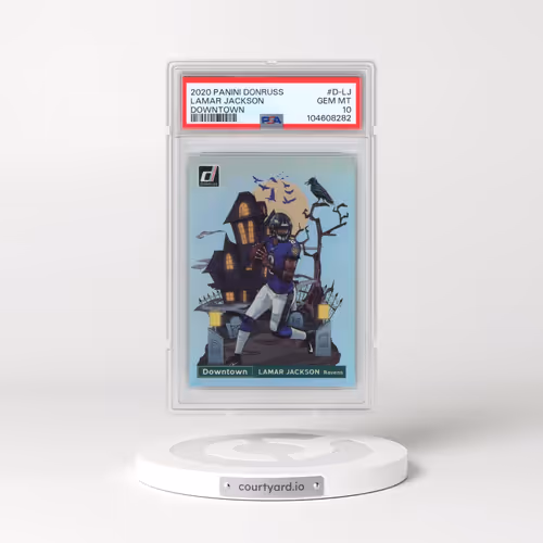 2020 Panini Donruss Downtown #D-LJ Lamar Jackson (PSA 10 GEM MINT)