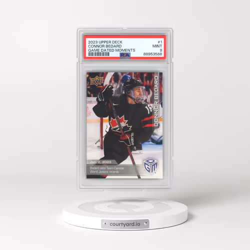 2023 Upper Deck Game Dated Moments #1 Connor Bedard (PSA 9 MINT)
