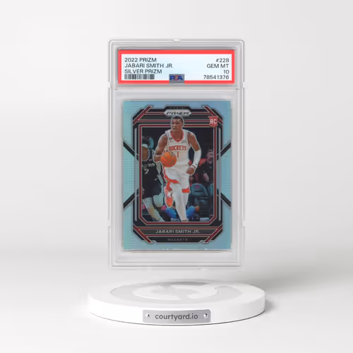 2022 Panini Prizm #228 Jabari Smith Jr. - Silver Prizm (PSA 10 GEM MINT)