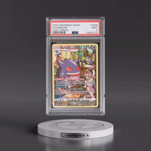 2022 Pokémon Sword & Shield Lost Origin #TG06 Gengar - Full Art (PSA 9 MINT)