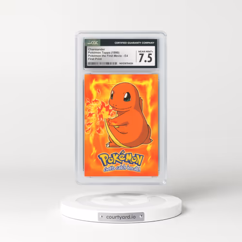 1999 Movie Promo #E4 Charmander - First Print (Blue Topps Logo) (CGC 7.5 NM+)