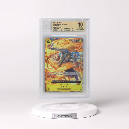 2023 One Piece Card Game Kingdoms of Intrigue #OP04104 Sanji ALT ART SR (BGS 10 PRISTINE)