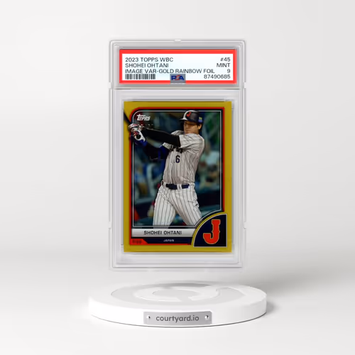 2023 Topps World Baseball Classic #45 Shohei Ohtani - Image Variation-Gold Rainbow Foil (PSA 9 MINT)