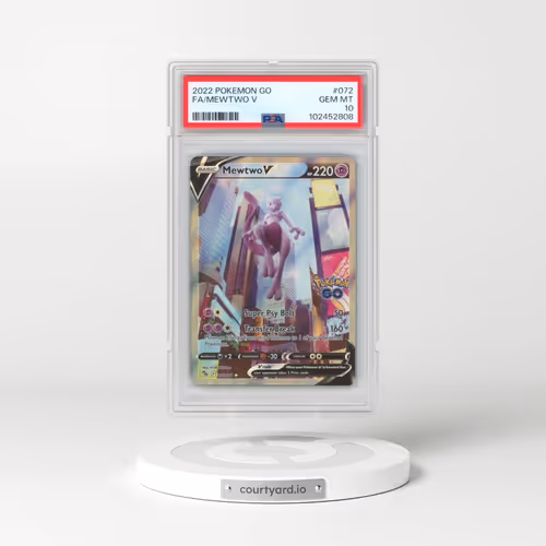 2022 Pokémon Go #072 Mewtwo V - Holo Full Art (PSA 10 GEM MINT)