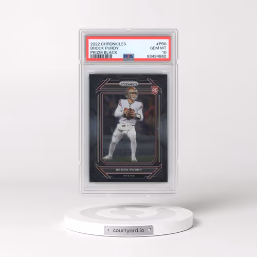 2022 Panini Chronicles Prizm Black #PB8 Brock Purdy (PSA 10 GEM MINT)