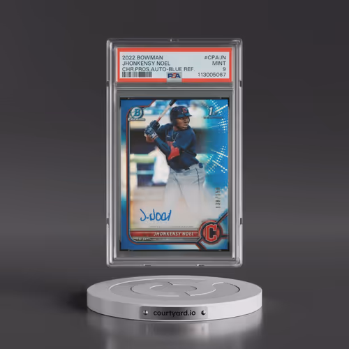2022 Bowman Chrome Prospect Autographs #CPAJN Jhonkensy Noel - Blue Refractor (PSA 9 MINT)
