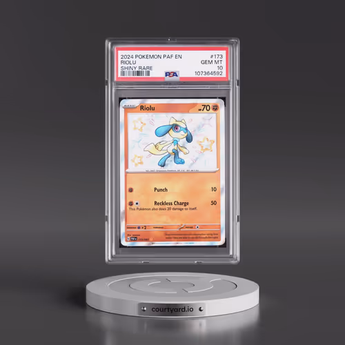 2024 Pokémon Paf EN-Paldean Fates #173 Riolu - Shiny Rare (PSA 10 GEM MINT)