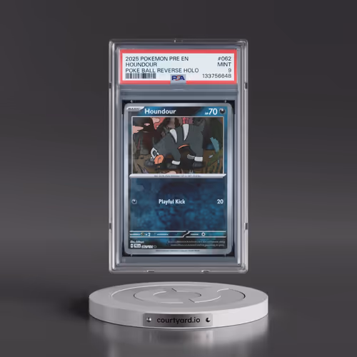 2025 Pokémon Pre EN-Prismatic Evolutions #062 Houndour - Reverse Holo Poke Ball (PSA 9 MINT)