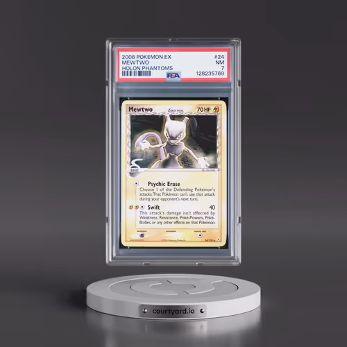 2006 Pokémon EX Holon Phantoms #24 Mewtwo (PSA 7 NM)