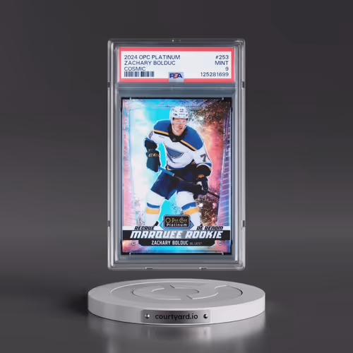 2024 Upper Deck O-Pee-Chee Platinum #253 Zachary Bolduc - Cosmic (PSA 9 MINT)
