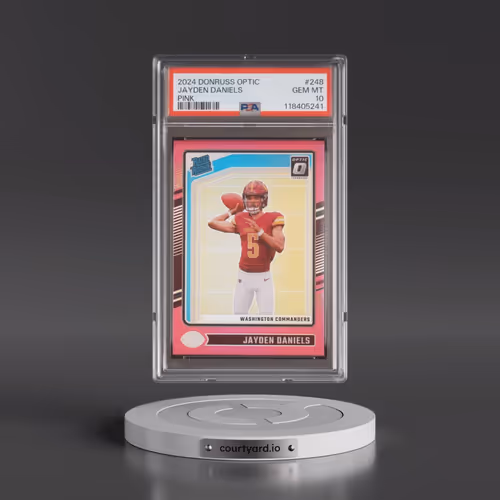 2024 Panini Donruss Optic #248 Jayden Daniels - Pink (PSA 10 GEM MINT)