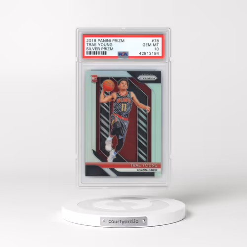 2018 Panini Prizm #78 Trae Young - Silver Prizm (PSA 10 GEM MINT)
