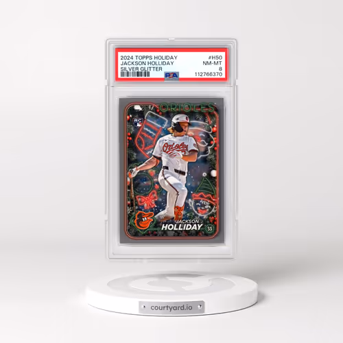 2024 Topps Holiday #H50 Jackson Holliday - Silver Glitter (PSA 8 NM-MT)