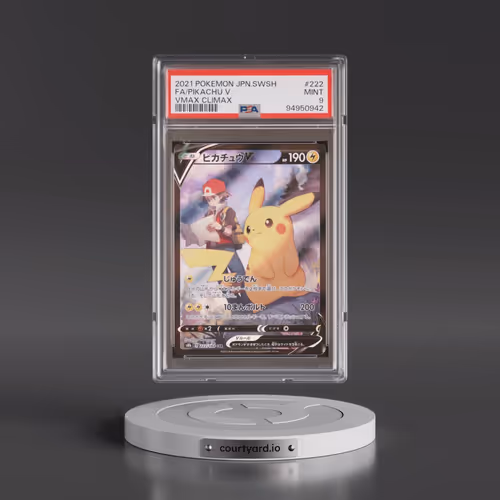 2021 Pokémon Sword & Shield Vmax Climax #222 Pikachu V - Holo Full Art (PSA 9 MINT)