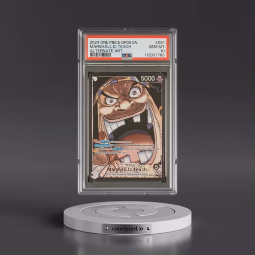 2024 One Piece OP09-Emperors in the New World #081 Marshall D. Teach - Alternate Art (PSA 10 GEM MIN