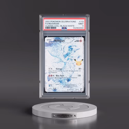 2021 Pokémon Celebrations Classic Collection #113 Reshiram - Full Art (PSA 9 MINT)