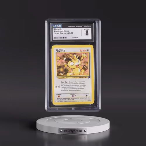 1999 Team Rocket #62/82 Meowth (CGC 8 NM-MT)