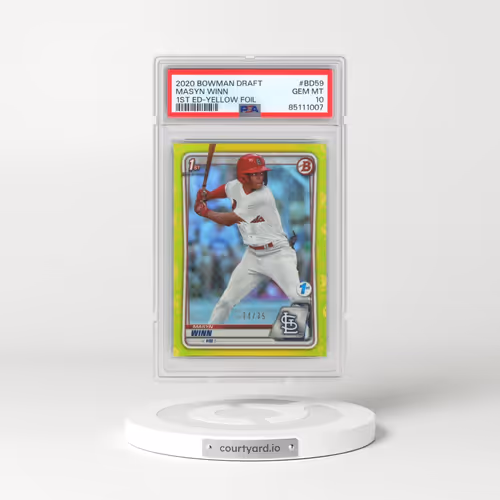 2020 Bowman Draft 1st Edition #BD59 Masyn Winn - Yellow Foil (PSA 10 GEM MINT)