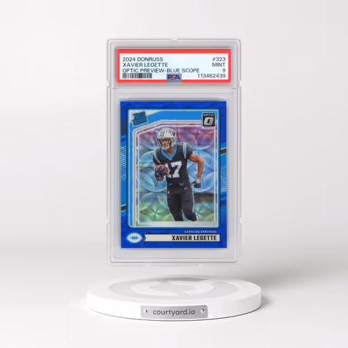 2024 Panini Donruss #323 Xavier Legette - Optic Preview-Blue Scope (PSA 9 MINT)