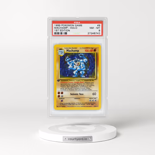 1999 Base Set #8 Machamp - 1st Edition Holo (PSA 8 NM-MT)
