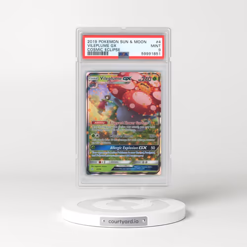 2019 Pokémon Sun & Moon Cosmic Eclipse #4 Vileplume GX - Holo (PSA 9 MINT)