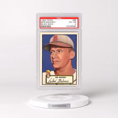 1952 Topps #58 Bob Mahoney - Black Back (PSA 4 VG-EX)