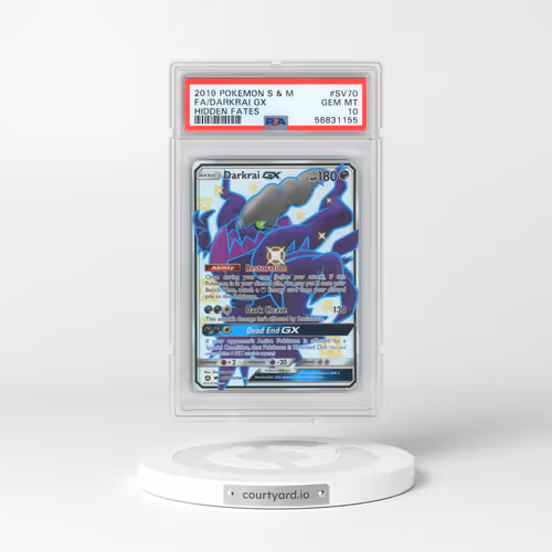 2019 Pokémon Sun & Moon Hidden Fates #SV70 Darkrai GX - Holo Full Art (PSA 10 GEM MINT)