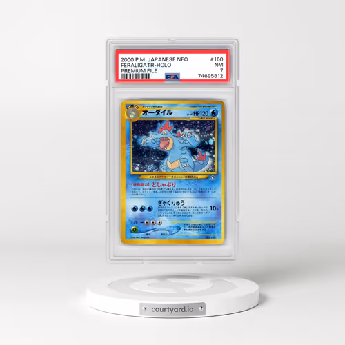 2000 Pokémon Neo #160 Feraligatr - Holo Premium File (PSA 7 NM)