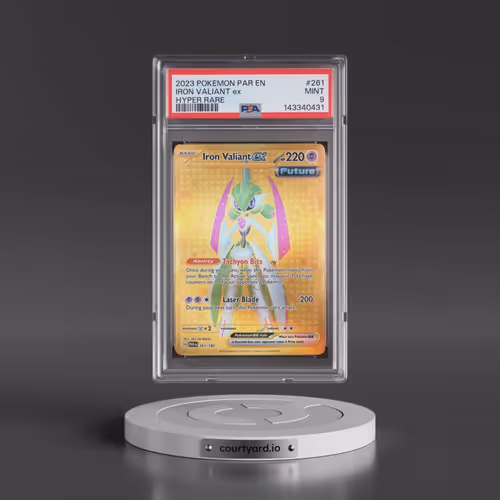 2023 Pokémon Par EN-Paradox Rift #261 Iron Valiant EX - Holo Hyper Rare (PSA 9 MINT)