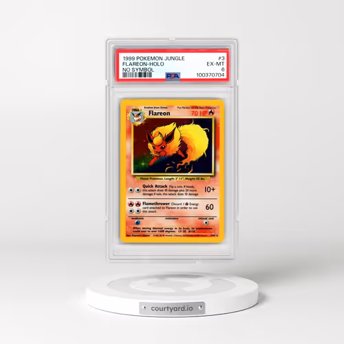 1999 Pokémon Jungle #3 Flareon - Holo No Symbol (PSA 6 EX-MT)