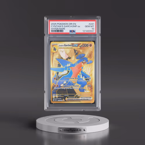 2025 Pokémon Dri EN-Destined Rivals #241 Cynthia's Garchomp EX - Holo Hyper Rare (PSA 10 GEM MINT)