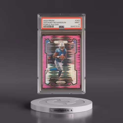 2023 Panini Prizm #343 Anthony Richardson - Purple Pulsar (PSA 9 MINT)