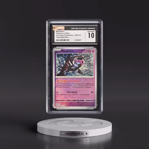 2025 Pokémon Pre EN-Prismatic Evolutions #044 Munkidori - Reverse Holo Poke Ball (CGC 10 GEM MINT)