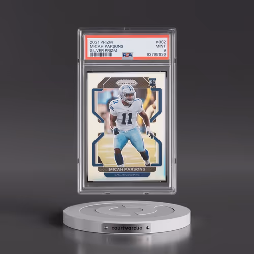 2021 Panini Prizm #382 Micah Parsons - Silver Prizm (PSA 9 MINT)