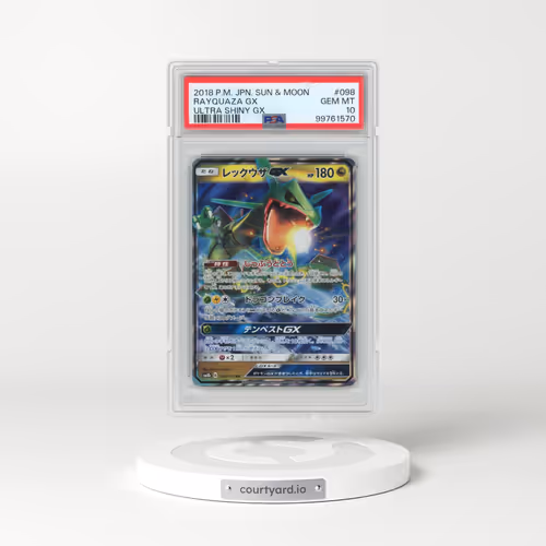 2018 Pokémon Sun & Moon Ultra Shiny GX #098 Rayquaza GX - Holo (PSA 10 GEM MINT)