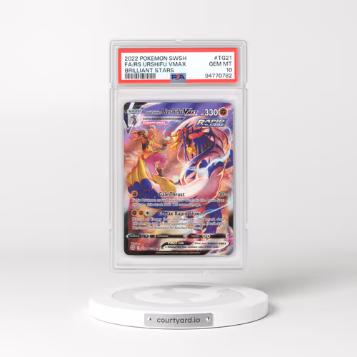 2022 Pokémon Sword & Shield Brilliant Stars #TG21 Rapid Strike Urshifu Vmax - Full Art (PSA 10 GEM MINT)