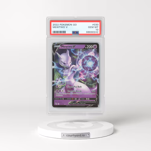 2022 Pokémon Go #030 Mewtwo V - Holo (PSA 10 GEM MINT)