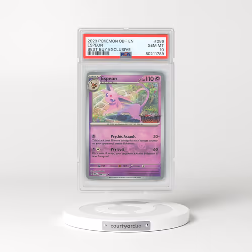 2023 Pokémon Obf EN-Obsidian Flames #086 Espeon - Best Buy Exclusive (PSA 10 GEM MINT)
