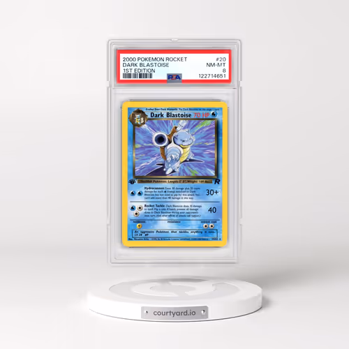 2000 Pokémon Rocket #20 Dark Blastoise - 1st Edition (PSA 8 NM-MT)