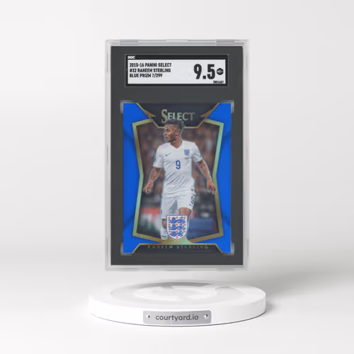 2015 Panini Select #32 Raheem Sterling - Blue Prizm (SGC 9.5 MINT+)