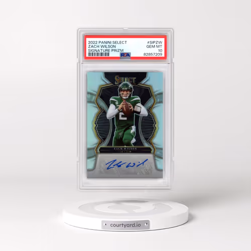 2022 Panini Select Signature Prizm #SIPZW Zach Wilson (PSA 10 GEM MINT)