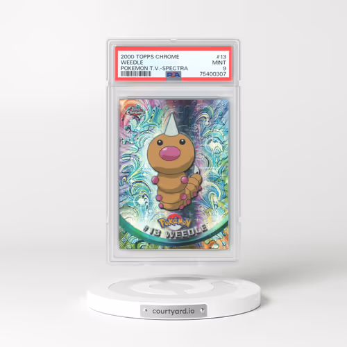 2000 Topps Chrome Pokemon T.V. #13 Weedle - Full Art Holo Spectra (PSA 9 MINT)