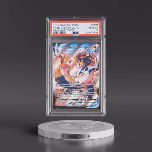 2022 Pokémon Sword & Shield Brilliant Stars #TG21 Rapid Strike Urshifu Vmax - Full Art (PSA 10 GEM M