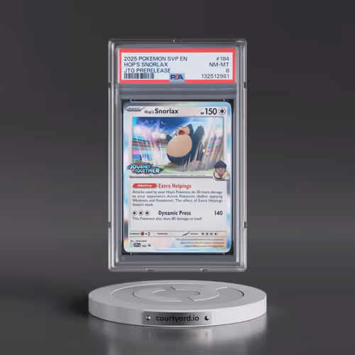 2025 Pokémon Svp EN-SV Black Star Promo #184 Hop's Snorlax - Journey Together Prerelease (PSA 8 NM-M