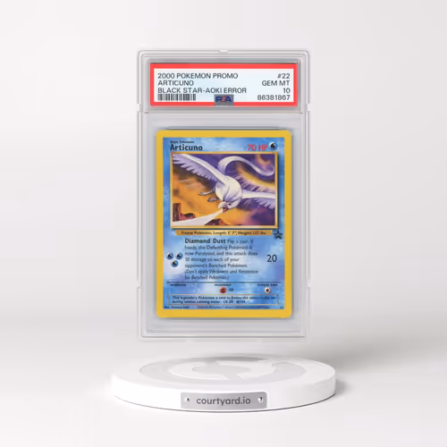 2000 Pokémon Promo Black Star #22 Articuno - Toshinao Aoki Error (PSA 10 GEM MINT)