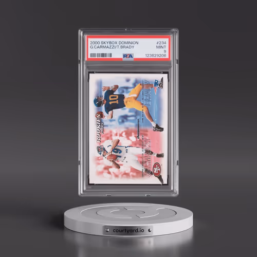 2000 Skybox Dominion #234 Giovanni Carmazzi/Tom Brady (PSA 9 MINT)