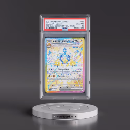 2024 Pokémon Scr EN-Stellar Crown #168 Galvantula EX - Holo Special Illustration Rare (PSA 10 GEM MI