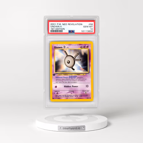 2001 Pokémon Neo Revelation #58 Unown K - 1st Edition (PSA 10 GEM MINT)